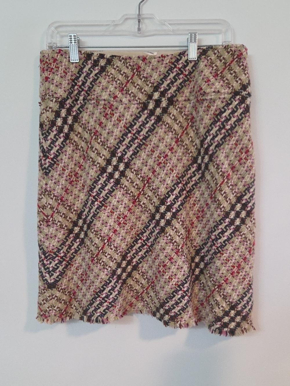 Burberry vintage tweed wool/cashmere A-line skirt Sz 12
